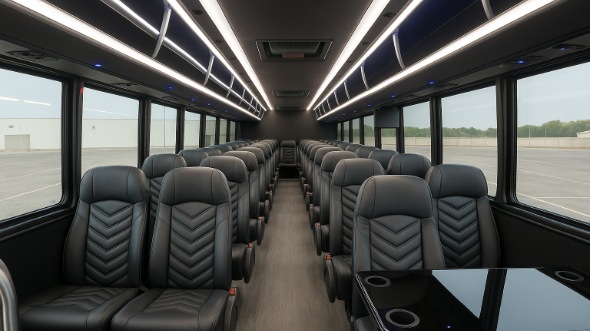 Interior of Charter Bus Company Bellevue's 15 Passenger Minibus in Bellevue