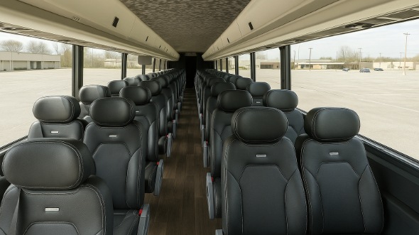 Interior of Charter Bus Company Grand Island's 18 Passenger Minibus in Grand Island