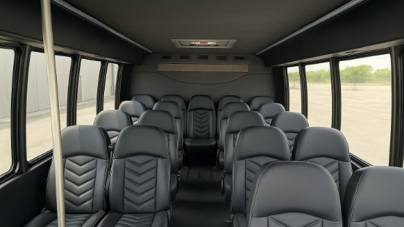 Interior of Charter Bus Company Lincoln's 35 Passenger Minibus in Lincoln