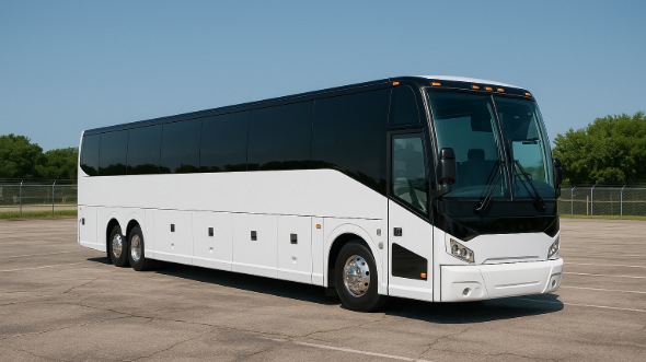 Exterior of Charter Bus Company Bellevue's 55 Passenger Charter Bus in Bellevue