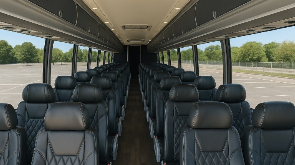 grand island 55 passenger charter bus inside